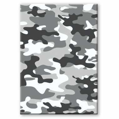 Camouflage/legerprint luxe schrift/notitieboek grijs gelinieerd a formaat