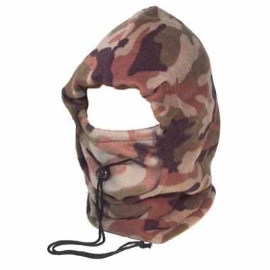 Fleece bivakmuts camouflage