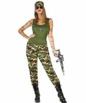 Camouflage soldaat verkleed pak kostuum dames