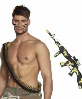 Leger accessoires verkleedset kogelriem geweer